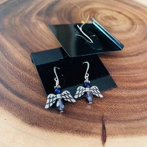 🏆BOGO Angel Wing earrings hook royal blue purple